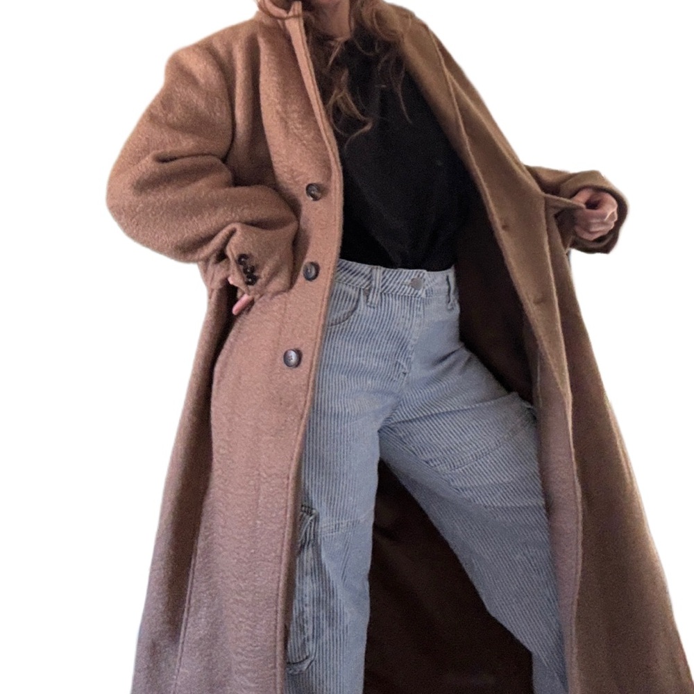 New bcbg maxazaria long brown tan overcoat plus size XL
